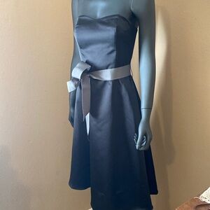 Strapless black dress